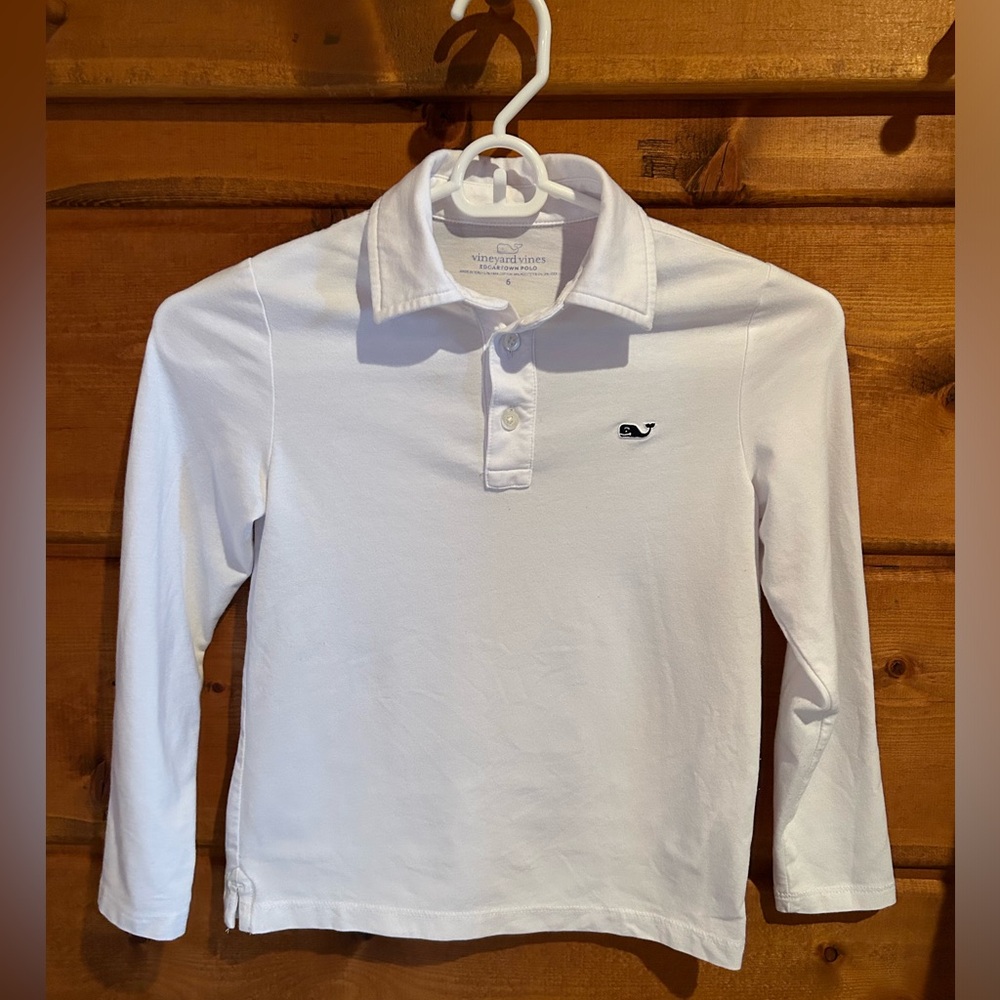 KIDS VINEYARD VINES LONG SLEEVE EDGARTOWN POLO SIZE 6